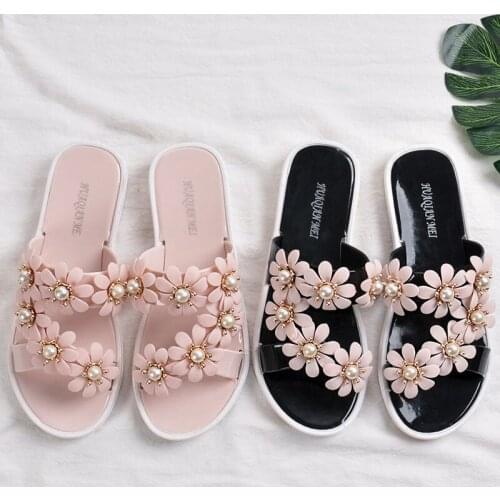 Slippers Women Wear Summer Beach Shoes Fashion Korean Slippers Holiday Seaside Flowers Soft Bottom Non-slip Shoes Women Slippers