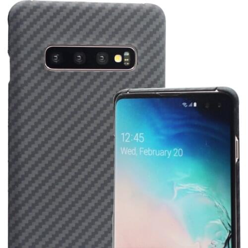Carbon Fiver Case for Samsung Galaxy S10 S10 Plus Case Cover Matte Aramid Fiber Ultra Thin Phone Bumper for Samsung S10 Coque