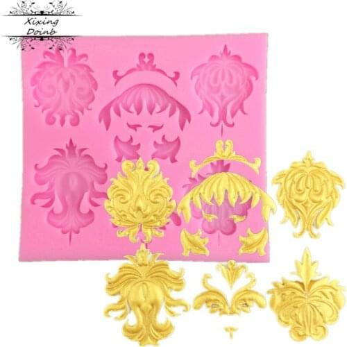 Xixing DIY lace flower vine pattern silica gel cake mold cushion soft candy cake decoration tool silica gel Chocolate Candy Mold