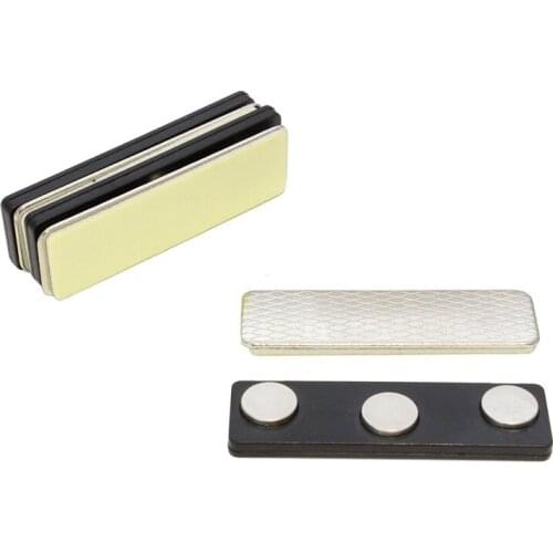 10pcs name badge Magnetic ID Badge Attachment Name Tag Magnet Holder with 3m Adhesive Backing