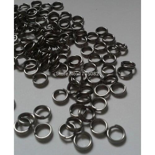 200pcs Heavy Duty Stainless Steel Split Rings For Fishing Lures OD 6MM 30LBS test