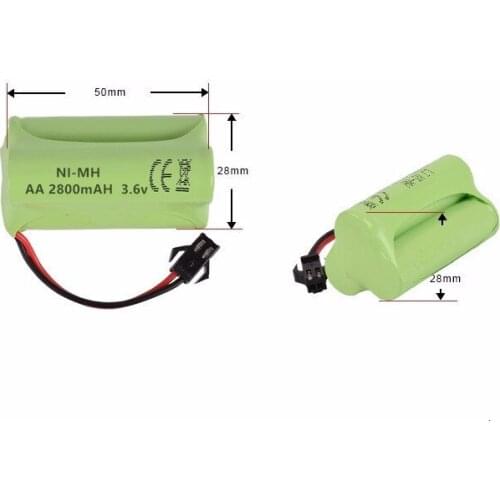 3.6v 2800mAh Battery + Charger For RC Cars Robots Tanks Train Gun Boats Aa NiMH Battery 2400mah 3.6v Rechargeable battery Pack