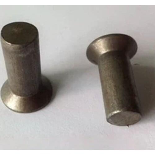 30pcs M4 Solid rivet Countersunk Flat rivets Natural riveting iron 6mm-25mm length