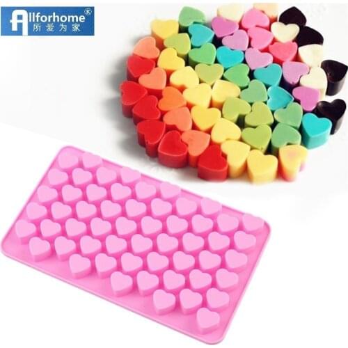 55 Hole Mini Heart Shape Silicone Ice Cube Tray Ice diy Mold Resin Clay Mold Cake Fondant Chocolate DIY Mold Decorating Mould