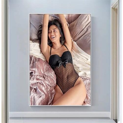 Ambra Battilana Gutierrez Sexy Model Pretty Girl Swimsuit Pose Wall Silk Cloth HD Poster Art Home Decoration Gift