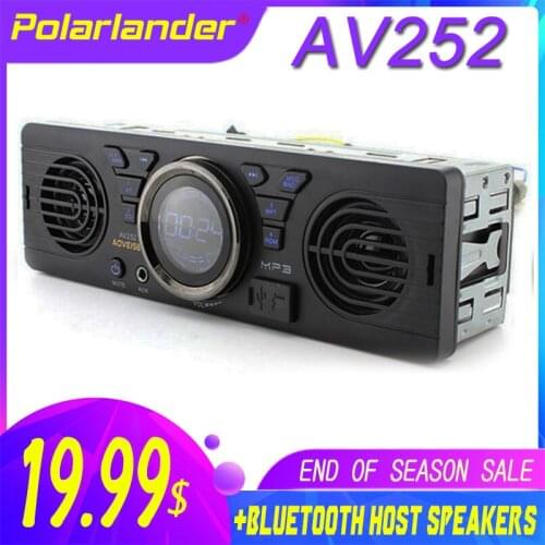 AV252 built-in 2 speakers car radio 12V Bluetooth handfree FM USB SD AUX IN audio in dash stereo MP3 player