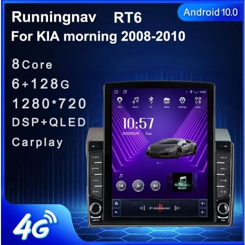 9.7" Android 10.1 For KIA morning 2008-2010 Tesla Type Car Radio Multimedia Video Player Navigation GPS RDS no dvd