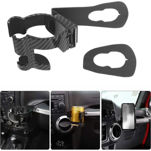 Car Drink Cup Phone Holder Bracket Organizer for Jeep Wrangler JK JKU T 2011-2018