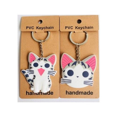 Chis Cat Fashion Anime Toy Figures Keychain Cartoon Keyholder Birthday Unisex Gifts New
