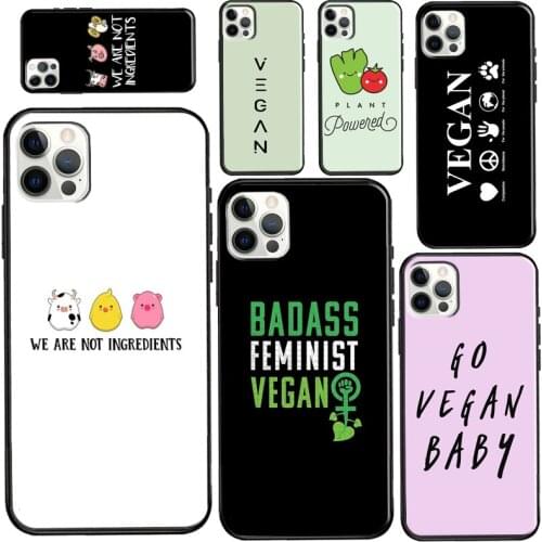 Vegan We Are Not Ingredients Case For iPhone 11 Pro Max XS X XR 8 7 Plus SE 2020 Funda For iPhone 12 Pro Max mini Case
