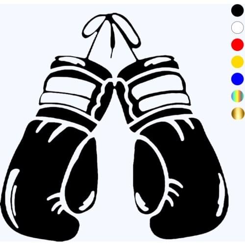 CK3170#15*15cm Boxing gloves reflective funny car sticker vinyl decal silver/black car auto stickers for bumper rear window