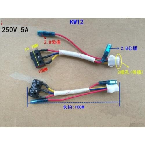 Gas water heater parts assembly valve micro switch with cable KW12