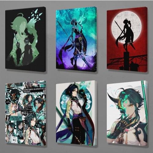 Genshin Impact Xiao Collage Canvas Home Decor Painting Wall Art Decoration Prints Dorm Living Room Bedroom Poster