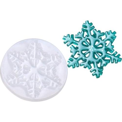 Snowflake Shaped Fondant Cake Decorating Tools Chocolate Cookie Soap Polymer Clay Silicone Mold Kitchen New Year Cookware
