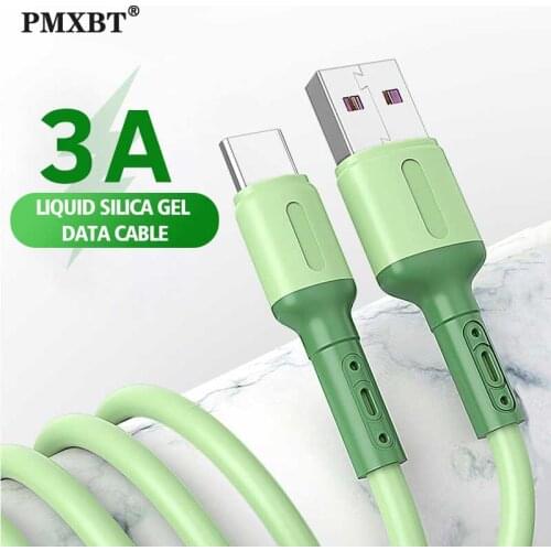 Liquid Soft Silicone USB Type C Cable 2M Micro USB Cable For Samsung S20 Android Phone Tablet USB C Fast Charge Mobile Data Cord
