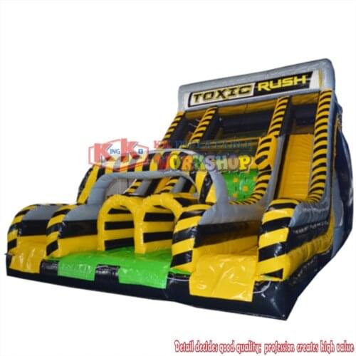 Comercial Double Lane Large Inflatable Slide Double Stitching For Fun Party