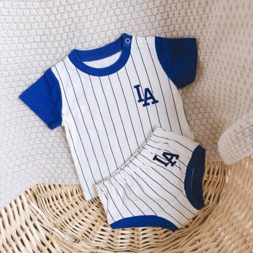 Summer New Baby Boys and Girls Letter Printed T-shirt +PP Pants