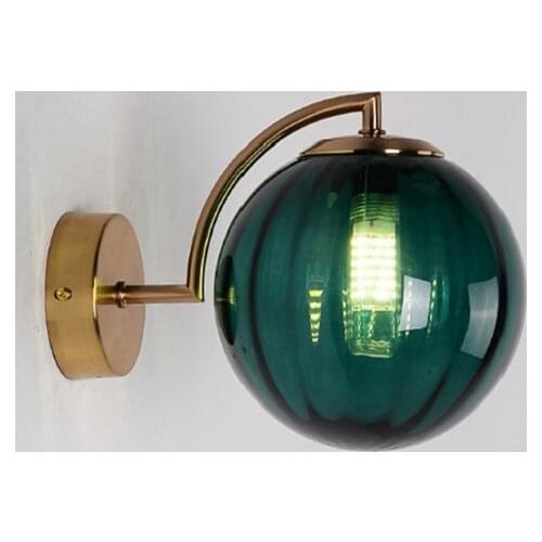 Nordic Bedroom Beside Wall Lamp Post-mordern luxury Creative Personality Sample Room Living Room Colorful Glass Ball Wall lights