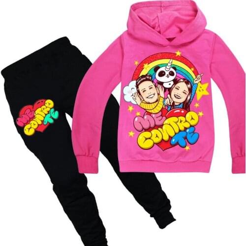 New Autumn Baby Girls Clothing Set Hoodie + Pants Boys Children Me Contro Te Clothes Kids Hooded Tracksuit Sweatshirt Sport Suit