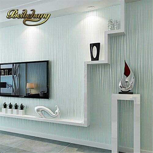 Beibehang Stripes For Wall Kids Room Desktop Wallpaper Murals modern papel de parede roll striped blue pink baby beige colorful