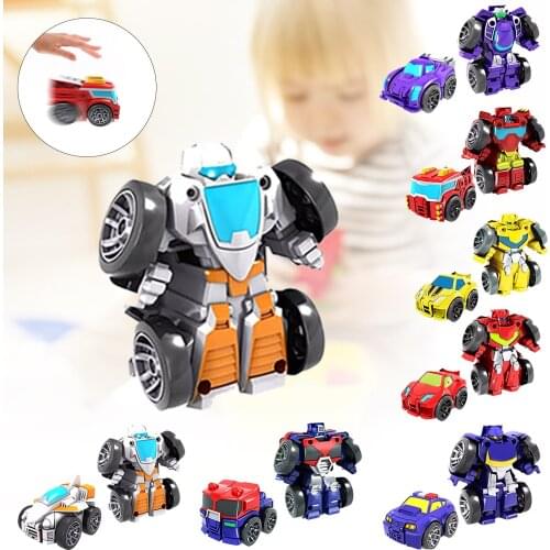 6CM Rescue Bots Car Toys Transformation Robot Action mini version deformation King Kong Figures Toys For Kids Baby Xmas Gift