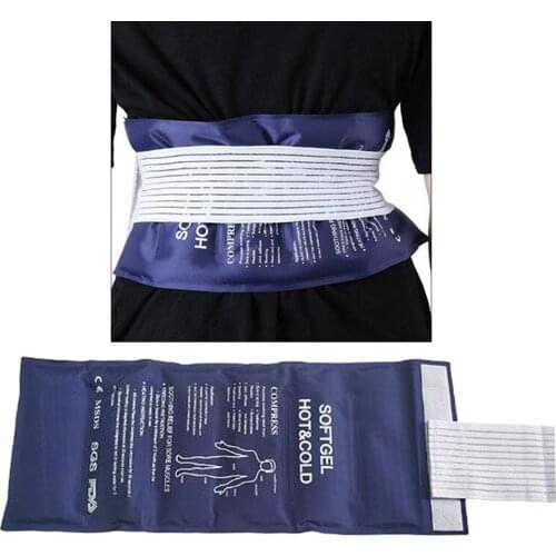 Deluxe Reusable Muscle Hot Cold Gel Pack Pad And Elastic Band First Aid Pad
