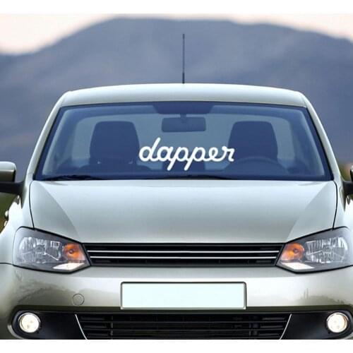 Dapper Letters Car Sticker Easy to Install Strong Adhesion Anti-scratch Vehicle Body Reflective Decals Water-resistant Stickers