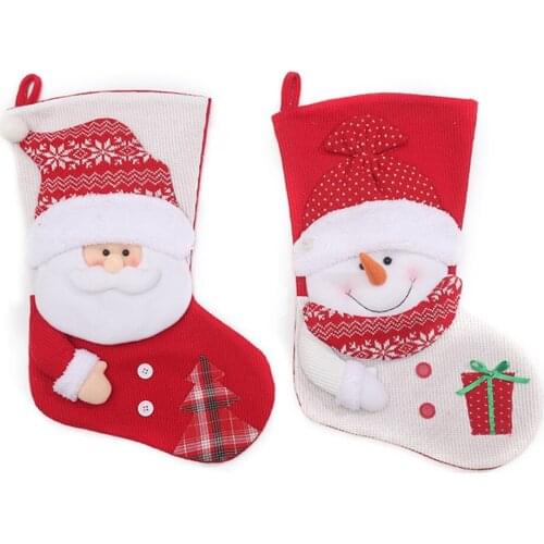 Three-dimensional Old Man Snowman Doll Christmas Socks Three Dimensional Doll Christmas Socks Christmas Decorations