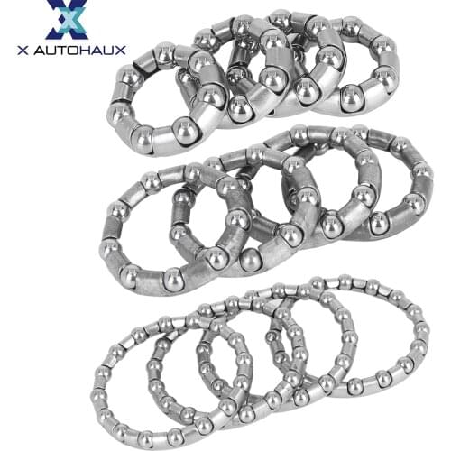 X Autohaux 12pcs Bicycle Headset Steel 20 16 9 7 Balls Bike Axle Wheel Ball Frame Bearing Headset Caged Retainer Replacement