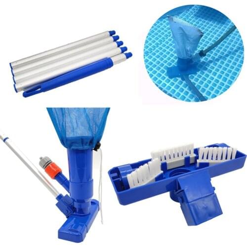 2020 Swimming Pool Suction Vacuum Head Brush Cleaner With Brush And Bag And 4ft Pole For Cleaning Pool Spa Fountain Drop Ship
