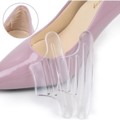 1 Pair Women Silicone Shoe Pad Ladies High Heel Cushion Female Girls Protector Shoe Insert Pad Insole Women Shoes Accessories