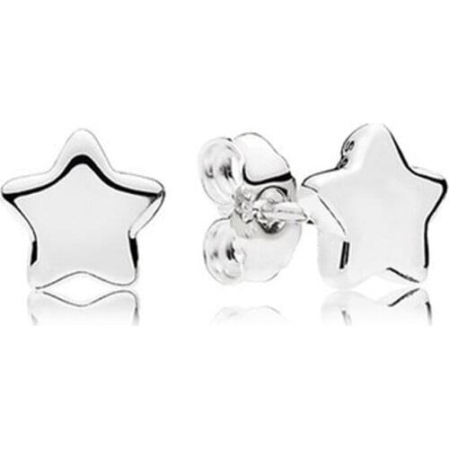 S925 Sterling Silver Five Pointed Star Earrings Christmas Star Earrings For Women Authentic Original Jewelry Gift