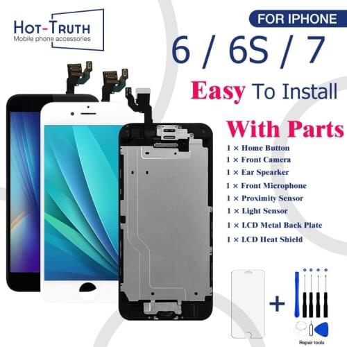 For iPhone 6 6S 7 8 Plus LCD Full Assembly Complete Display For iPhone 5 5S 5C 3D Touch Screen Camera+Button AAA+++ Replacement