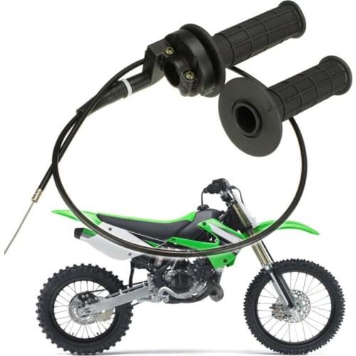 1 Pair Motorcycle Hand Grips 7/8 inch Throttle Handle Grip Cable Assembly for ATV Pit Dirt Bike 50cc 70cc 90cc 110cc 125cc 250cc
