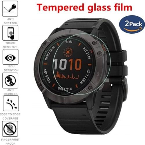 2Pcs HD Tempered Glass Protective Film For Garmin Fenix 5 5S 6 6S 6X/Vivoactive 3/Forerunner245 945 45 Watch Screen Anti-scratch