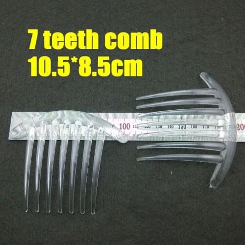 20pcs/lot 7 teeth combs,10.5*8.5cm plastic hair comb,Diy materials,fitting for hat.wedding hair accessories for briede(NO:PS03)