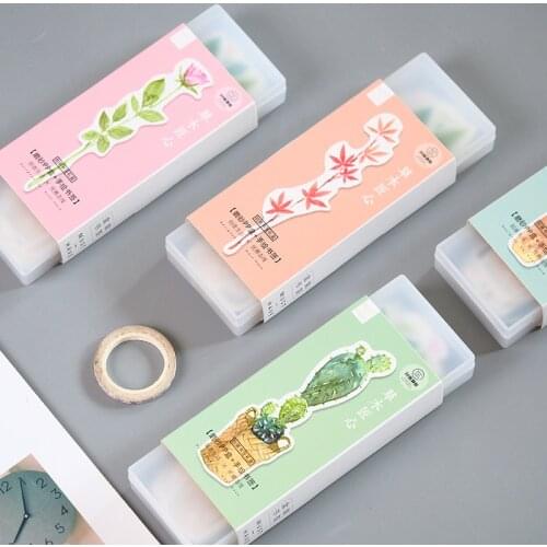 30 Pcs/Set Lovely Cactus Flower Plant Paper Bookmark Book Holder Message Card Kawaii Gift Stationery