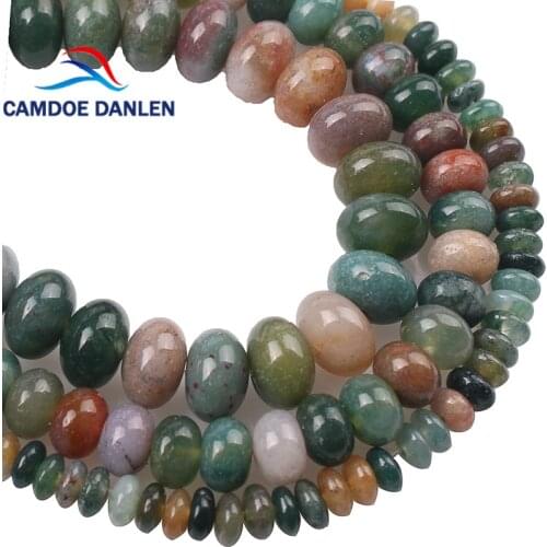 Natural Stone Beads India Agates Rondelle Beads Abacus Spacer Beads 4 6 8mm DIY Handmade Necklace Jewelry Making Accessories
