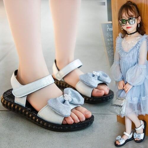 Zi Ning Fashion Summer Shoe Butterfly-knot Shoes Toddler Single Sneakers For Princess Children Shoes Baby Girls Beach Sandals