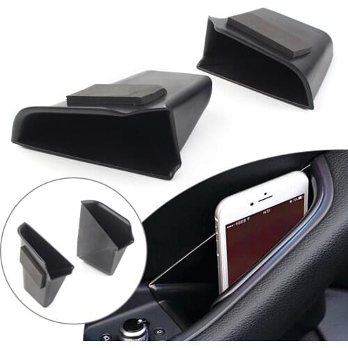 For Audi A4 A5 2017-2018 ABS Black Car Front Door Storage Box Organizer Container Holder 2Pcs Left Driver