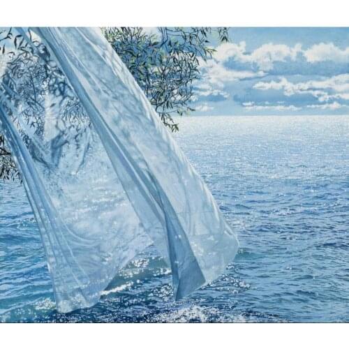 Large canvas art Interlude Alice Dalton Brown Painting oil Ocean contemporary paintings beautiful seascapes artwork for office