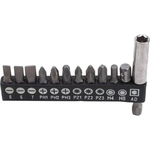12Pcs Bit Damaged Stripped Screw Extractor Set For Broken Screw All-Purpose HSS Broken Bolt Extractor Screw Remover Set