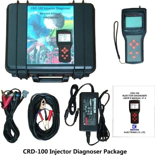 CRD100 Common Rail Diesel Engine Injector Diagnose Device Portable Solenoid Faults Tester