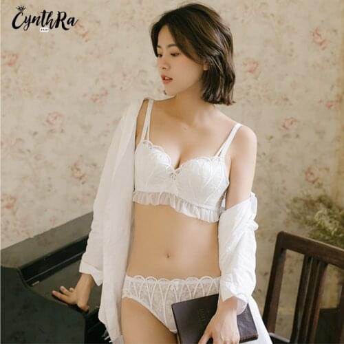 Underwear Suit Women Lace Sexy Push-up Wireless Bralette Breathable Soft Comfortable Bras And Panty Lingerie Set For Ladies