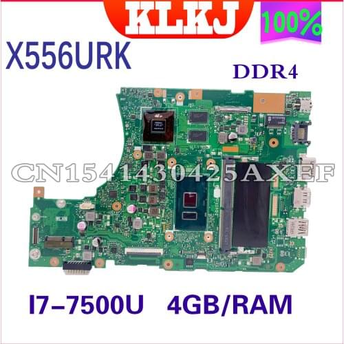 KLKJ X556UQK Laptop motherboard for ASUS X556UB X556UQ X556UJ X556UF X556U original mainboard 2GB-RAM I5-7200U GT940MX 2GB