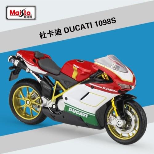 Maisto 1:18 DUCATI 1098S Model Car Simulation Alloy Motorcycle Metal Toy Car Childrens Toy Gift Collection