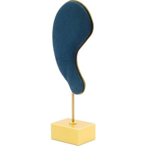 Fashion Earring Display Stand Microfiber Earring Holder Ear-Shaped Ear Clip Stud Jewelry Display Organizer Stand