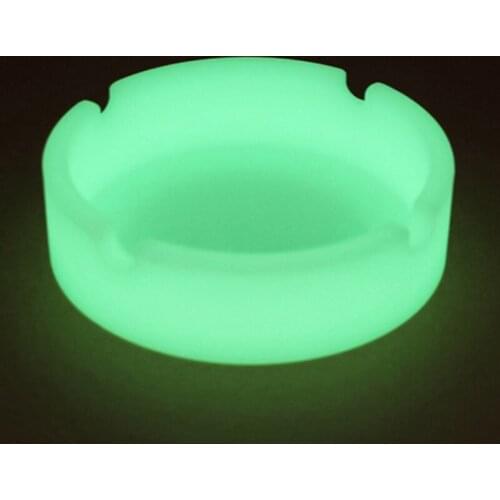 Glow In The Dark Luminous Silicone Soft Ashtray For Smoking Cigarette Cigar Weed Accessories Ashtray For Home Desk Accessories