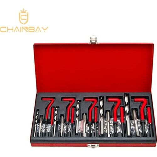 131 Pc Professional Car Re-Thread Repair Set Kit M5 M6 M8 M10 M12 Inserts Taps & Drill Bits Damaged Garage Tool