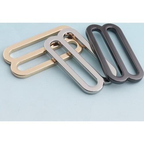 Release Belt Buckles 38mm Silver Buckles Strap Slider Fastener Bag Hardware sewing accessory rectangle Adjuster